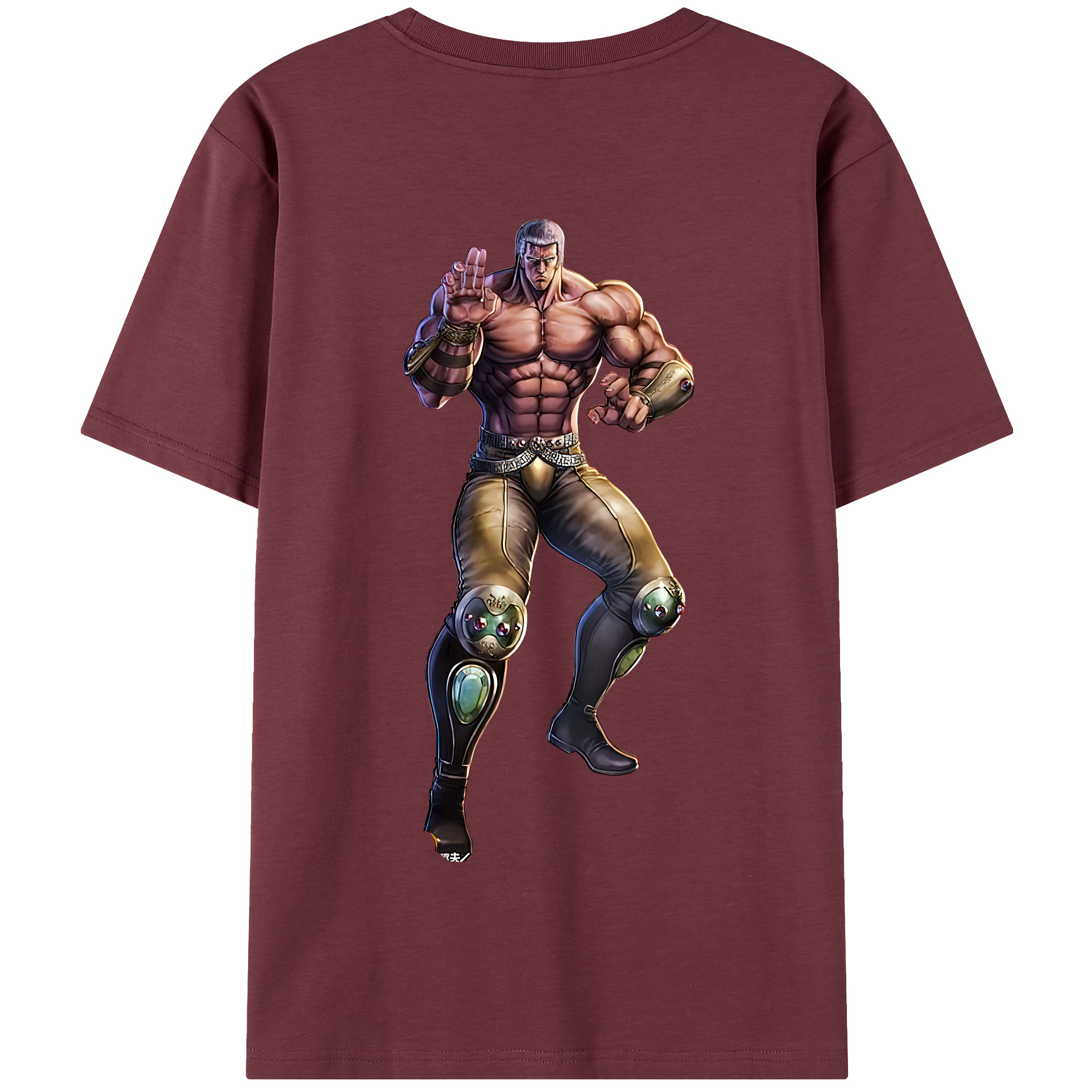 （画像用） 北斗の拳 Fist of the North Star 綿100％半袖Tシャツ（背面プリント）